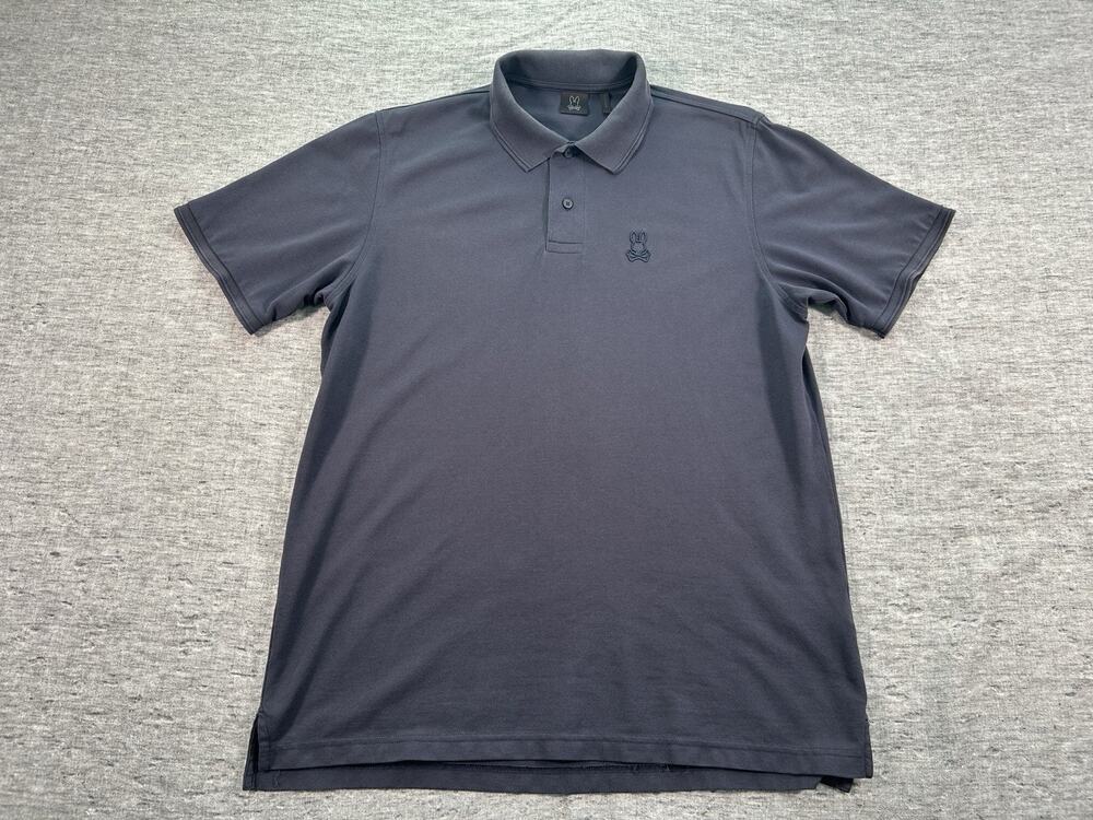 Psycho Bunny Polo Shirt Mens 7 Extra Large Navy Short Sleeve Cotton Preppy Golf